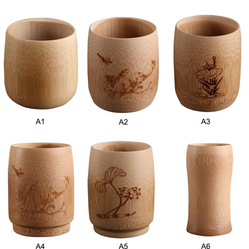 Natural Bamboo Wooden Drinking Cup Tea Beer Coffee Milk Cup Wine Crafts 4.9 x 2 Natural Bamboo Wooden Drinking Cup Tea Beer Coffee Milk Cup Wine Crafts 4.9 x 2